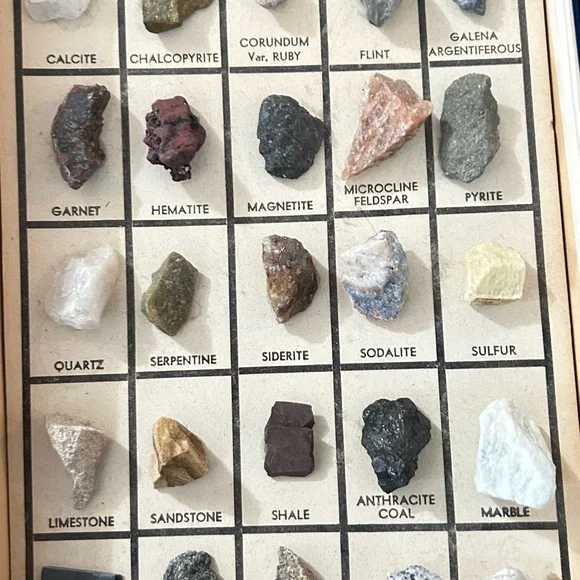 1960’s Rock and Mineral Collection Display - Picture 2 of 3